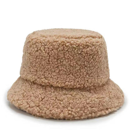Fashion Fisherman Cap Winter Warm Fleece Bucket Hat Cold Resistant Sunshade For Men Women 4
