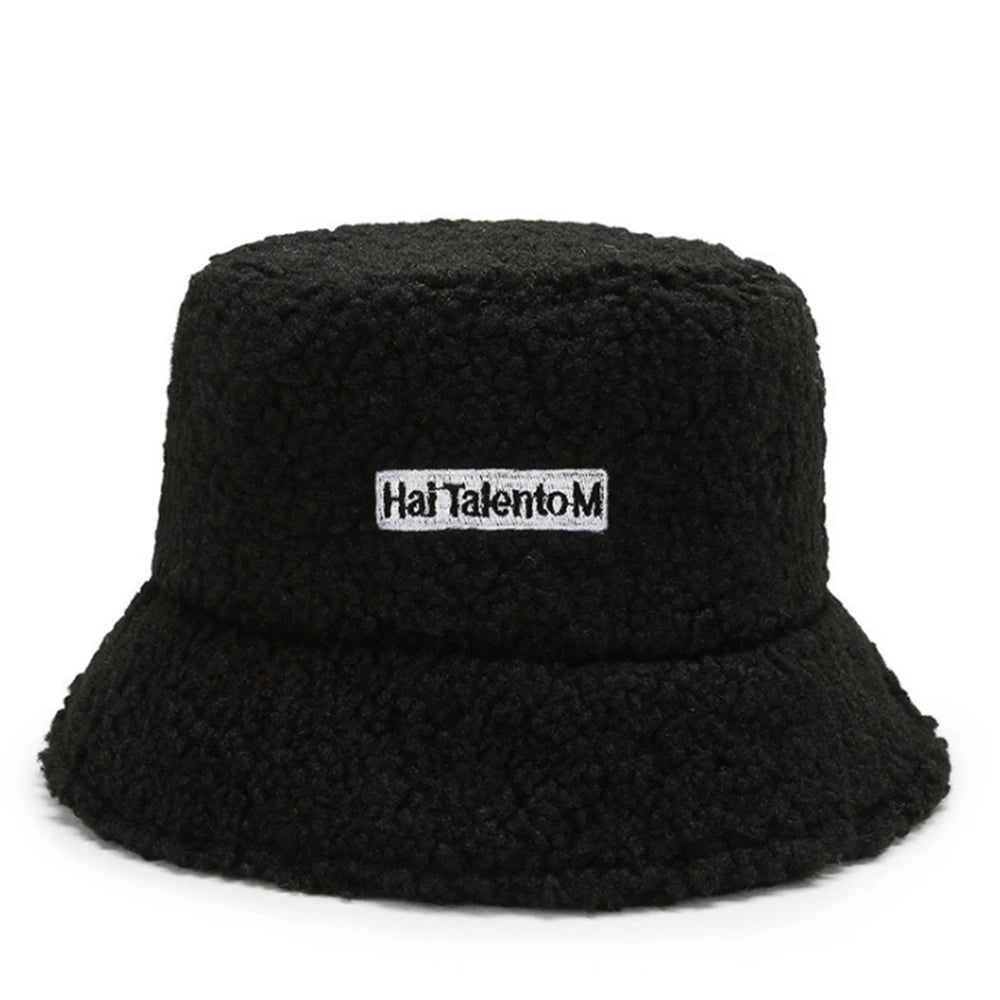 Fashion Fisherman Cap Winter Warm Fleece Bucket Hat Cold Resistant Sunshade For Men Women 8