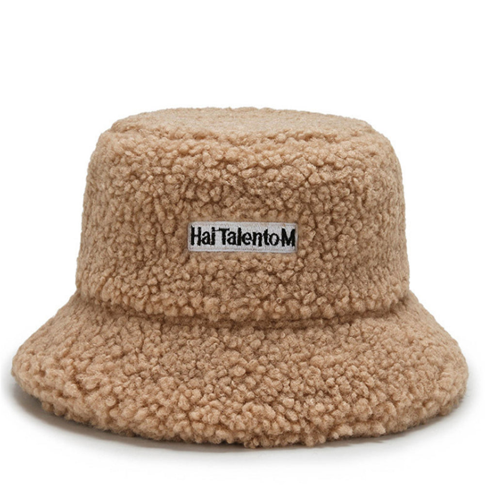 Fashion Fisherman Cap, Winter Warm Fleece Bucket Hat, Cold Resistant Sunshade for Men Women