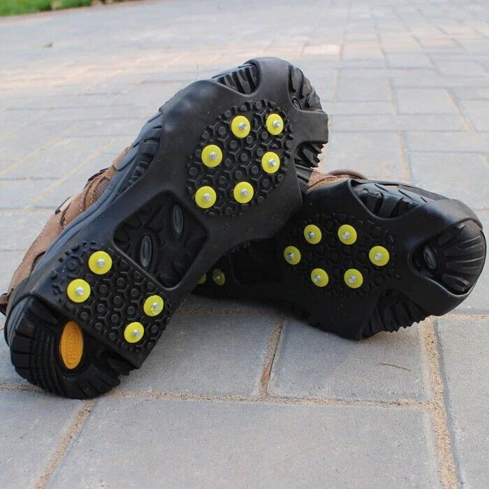 2pcs Ice Cleats With 10 Steel Studs  AntiSlip Snow Grips For Boots  Shoes 3