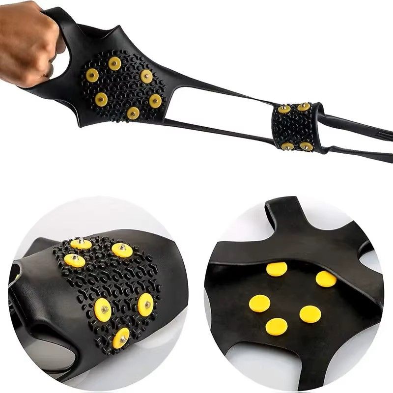 2pcs Ice Cleats With 10 Steel Studs  AntiSlip Snow Grips For Boots  Shoes 9