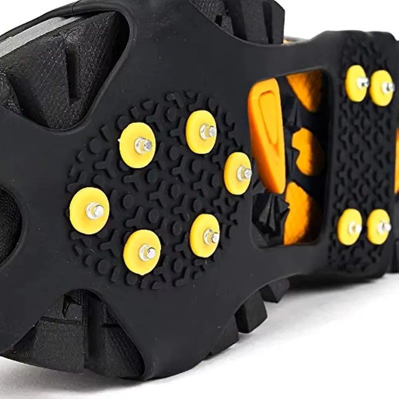 2pcs Ice Cleats With 10 Steel Studs  AntiSlip Snow Grips For Boots  Shoes 11