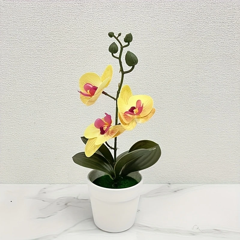 Artificial Orchid Living Room Decoration Home Office Display Entrance Flower Faderesistant 9