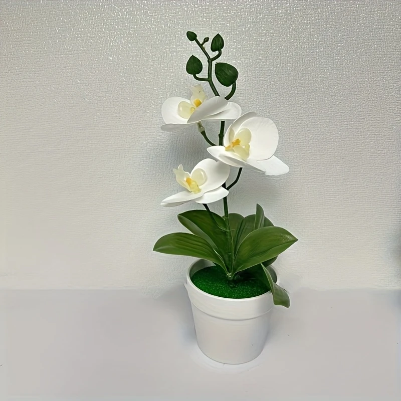 Artificial Orchid Living Room Decoration Home Office Display Entrance Flower Faderesistant 10