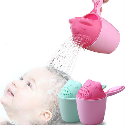 Children Bathing Bailer, Cute Cartoon Baby Bath Caps, Toddler Shampoo Cup, Baby Shower Spoons, Hair Wash Tool