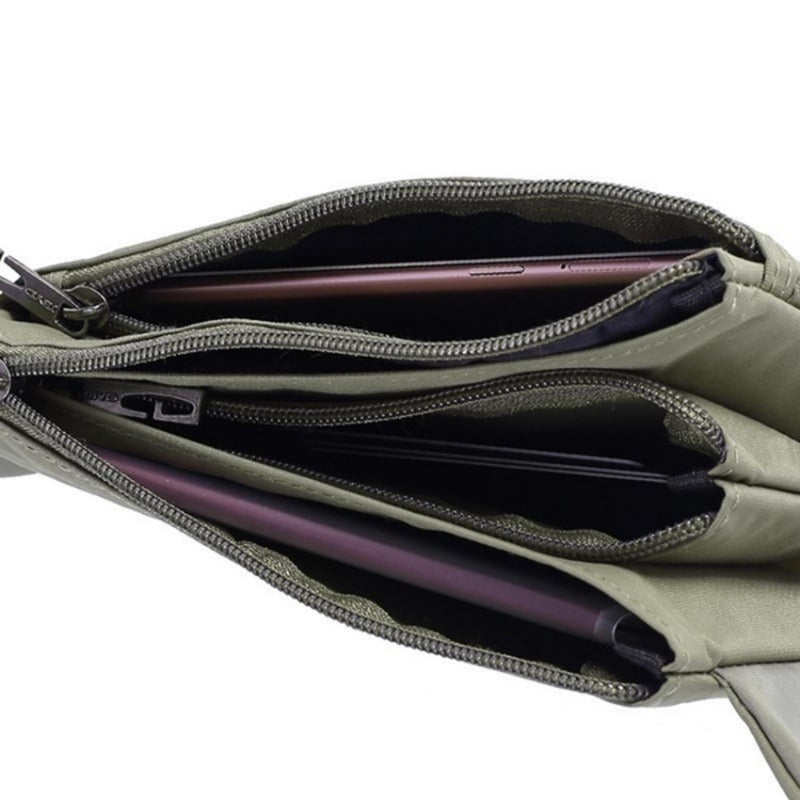Fashion Nylon Waist Pack Men Women Waterproof Black Fanny Pack Messenger Shoulder Bag Wear Resistan