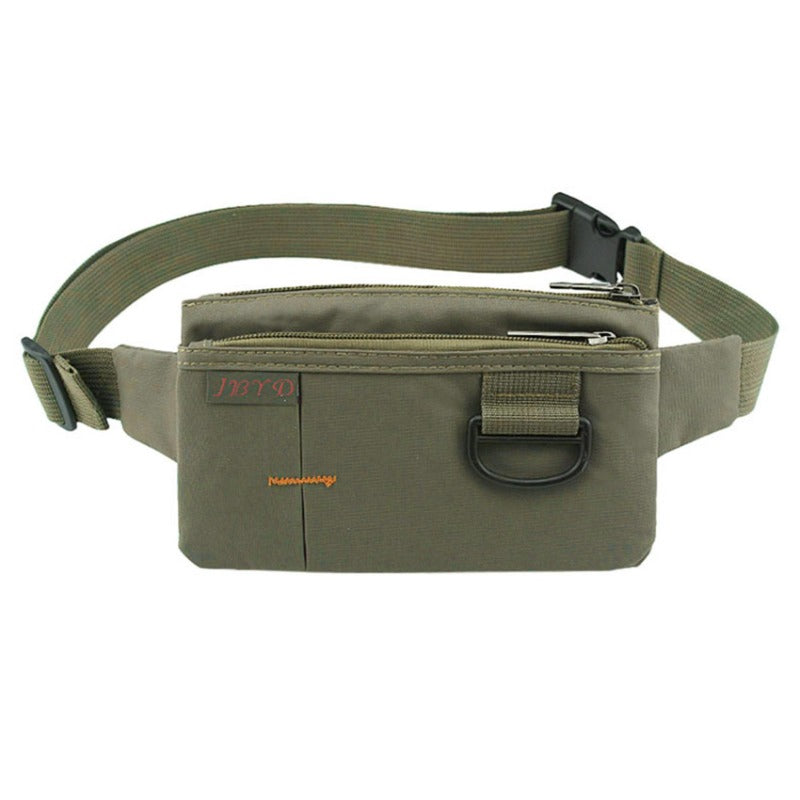Fashion Nylon Waist Pack, Men, Women, Waterproof Black Fanny Pack, Messenger Shoulder Bag, Wear Resistant