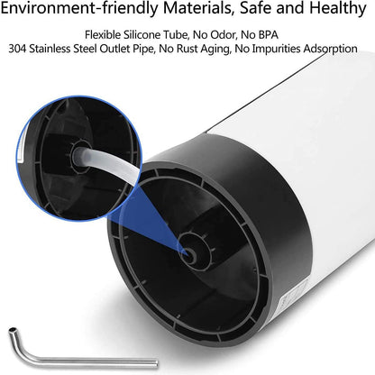 White Water Bottle Pump USB Charging Drink Dispenser Auto Switch One Click Drinking Pump Black Opti 3