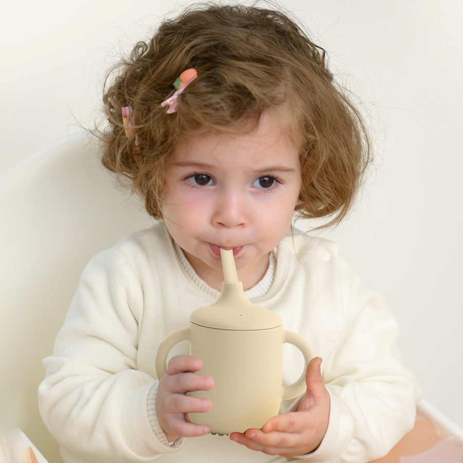BPA Free Baby Silicone Straw Cup, Portable Snack Container, Kids Learning Drink Cup, Lids Feeding Cup Baby Stuff