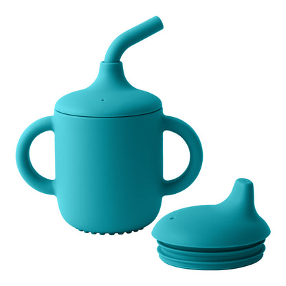 BPA Free Baby Silicone Straw Cup, Portable Snack Container, Kids Learning Drink Cup, Lids Feeding Cup Baby Stuff