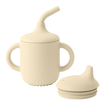 BPA Free Baby Silicone Straw Cup, Portable Snack Container, Kids Learning Drink Cup, Lids Feeding Cup Baby Stuff