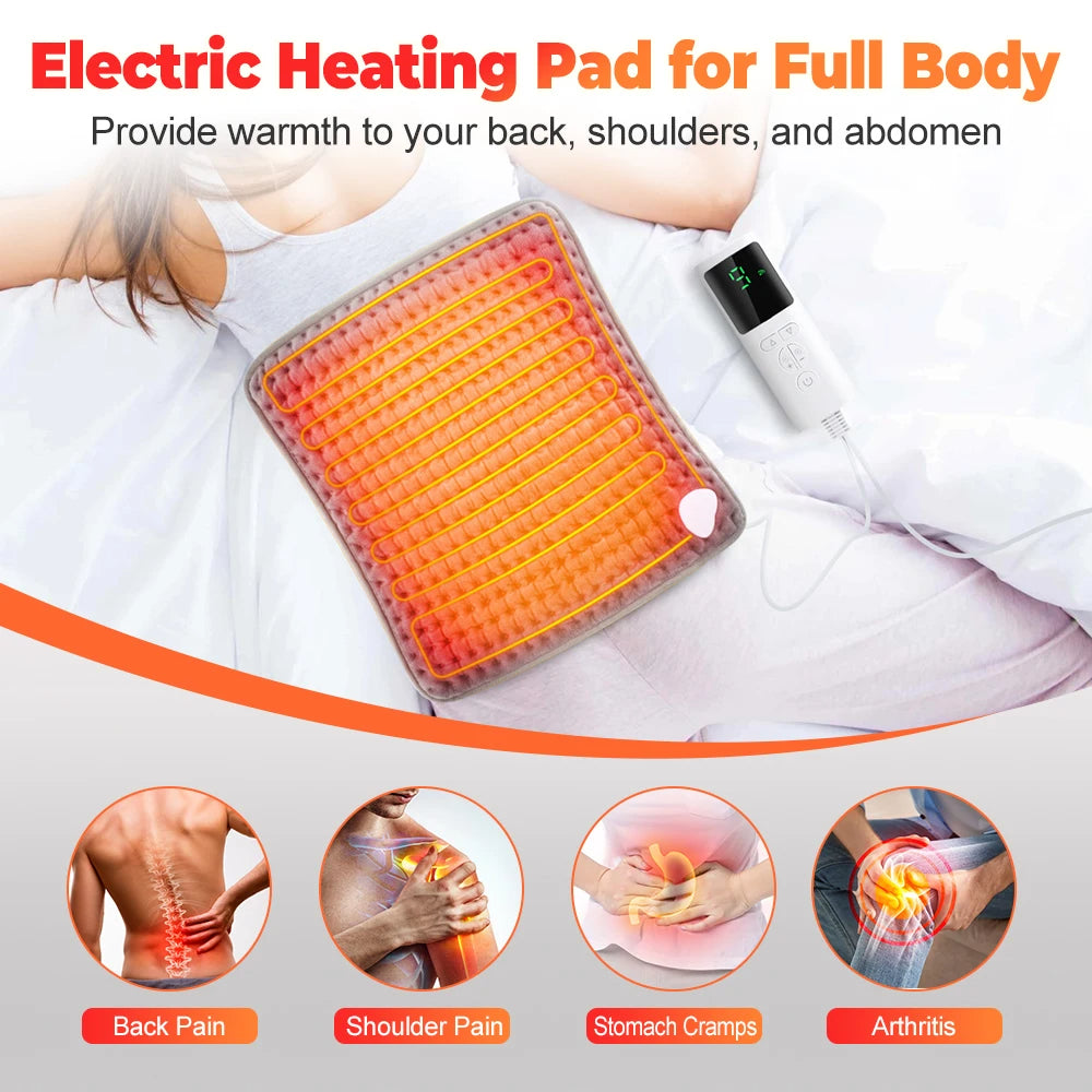 Soft Plush Heat Blanket Foot Winter Electric Foot Heating Pad 9 Temp Washable Feet Warmer Heater Of 3