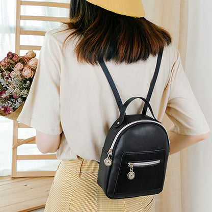 Mini Soft Touch Leather Small Backpack, Forever Young Designer Women Backpack, Female Fashion Ladies Bagpack Satchel