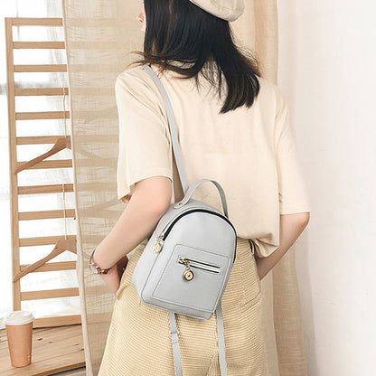 Mini Soft Touch Leather Small Backpack, Forever Young Designer Women Backpack, Female Fashion Ladies Bagpack Satchel