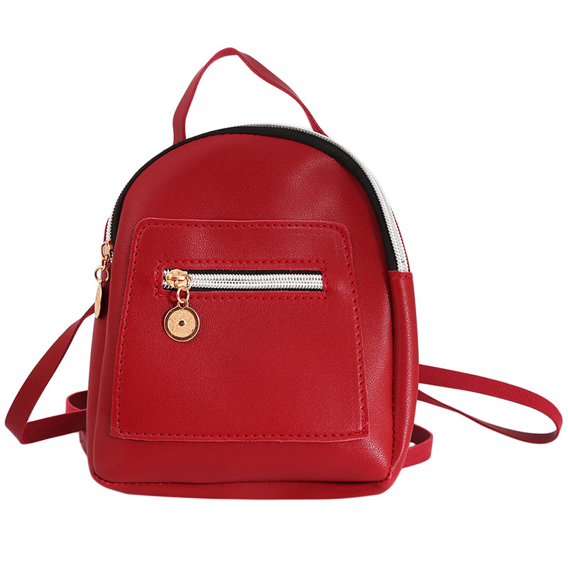 Mini Soft Touch Leather Small Backpack, Forever Young Designer Women Backpack, Female Fashion Ladies Bagpack Satchel