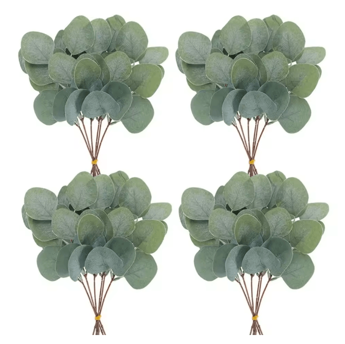 Eucalyptus Green Leaf Stems Decorative Home Bouquet Set 5
