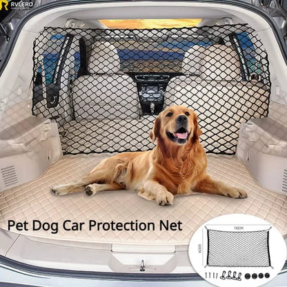 Dog and pet insulation mesh, car boot fence durable and sturdy elastic insulation mesh, pet safety fence for any vehicle