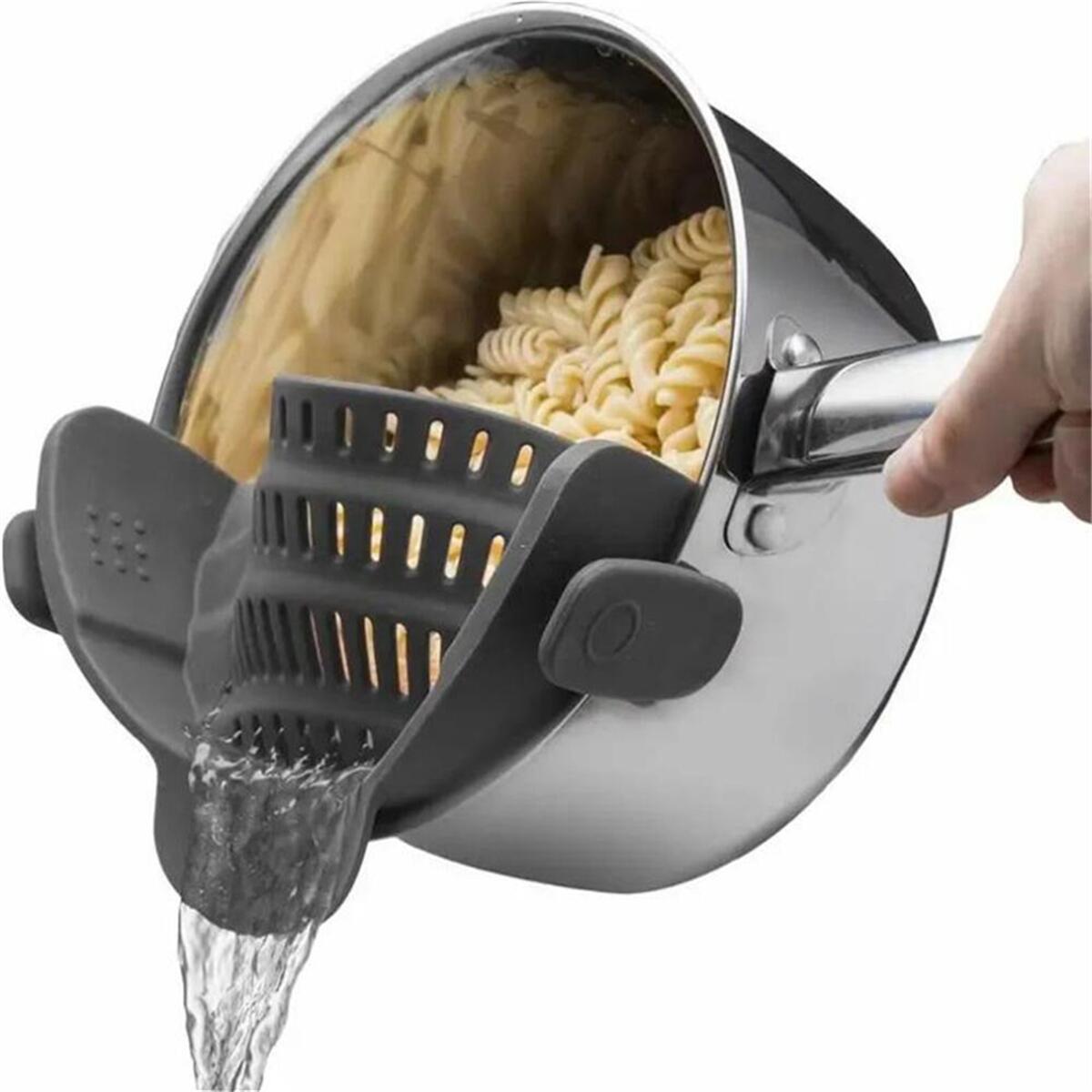 Kitchen Pot Strainer, Adjustable Clip On Strainer, Strainer For Pots, Pans, Bowls