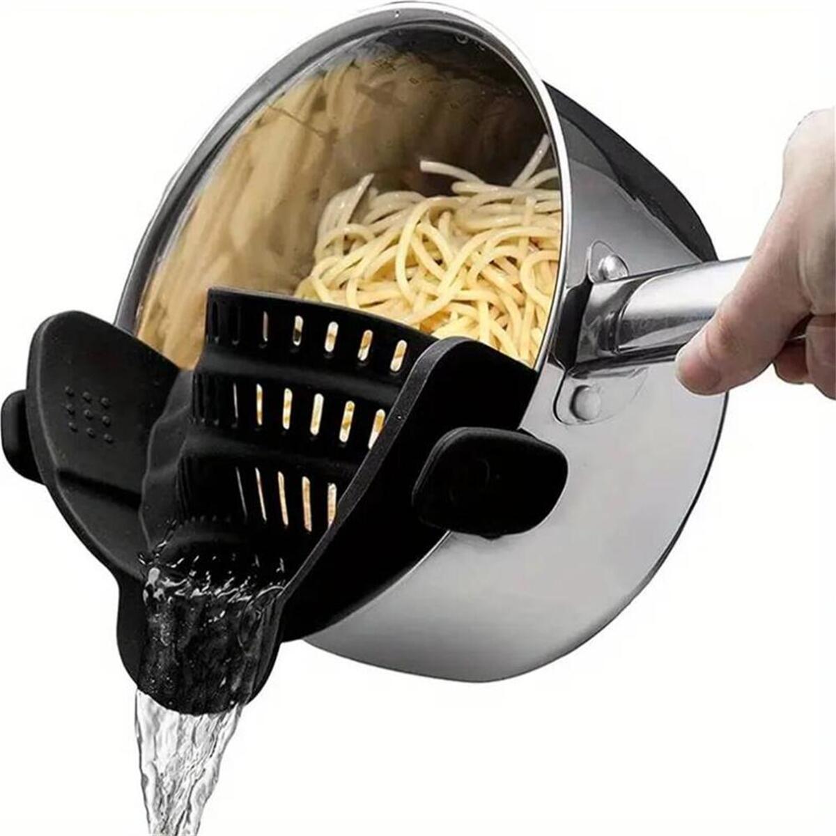 Kitchen Pot Strainer, Adjustable Clip On Strainer, Strainer For Pots, Pans, Bowls