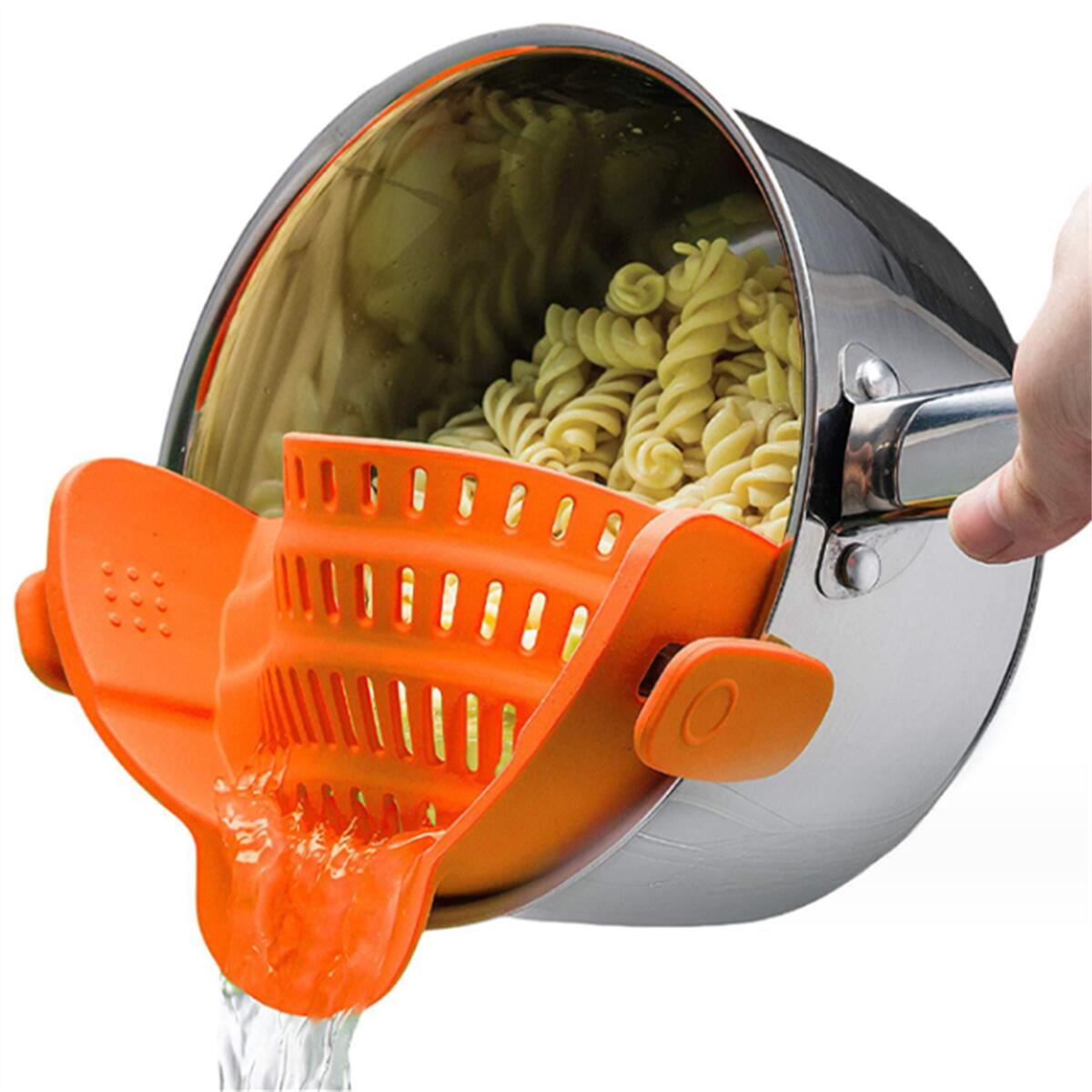 Kitchen Pot Strainer, Adjustable Clip On Strainer, Strainer For Pots, Pans, Bowls