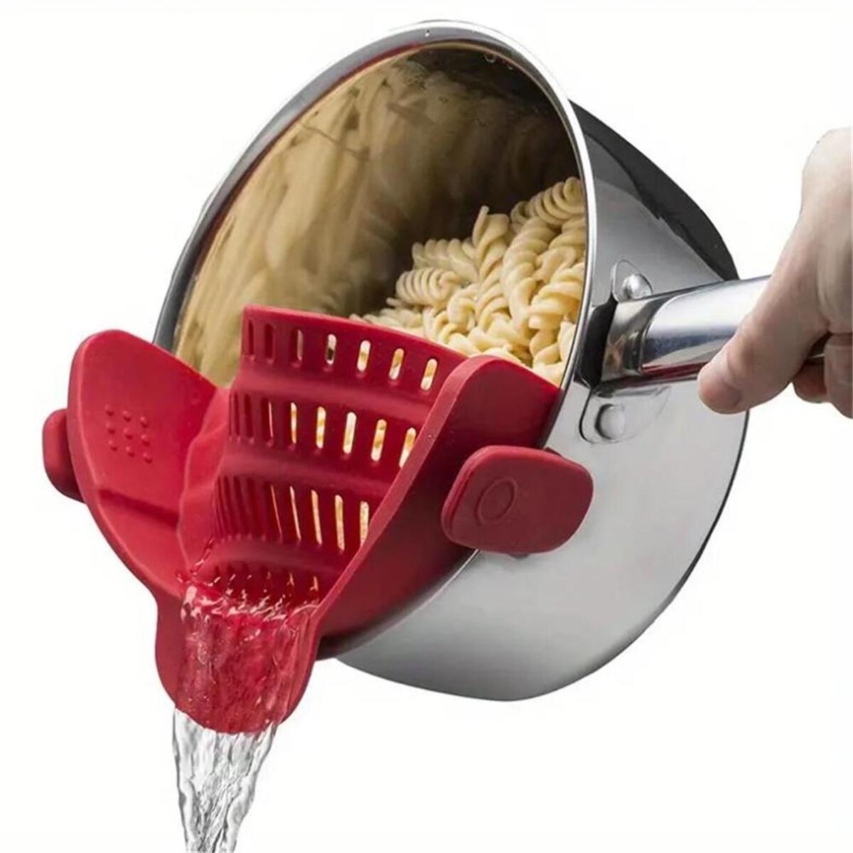 Kitchen Pot Strainer, Adjustable Clip On Strainer, Strainer For Pots, Pans, Bowls