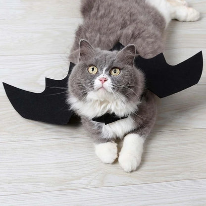 Black Bat Wings Harness Costume, Halloween Cute Pet Clothes, Cosplay Cat & Dog Party Outfit