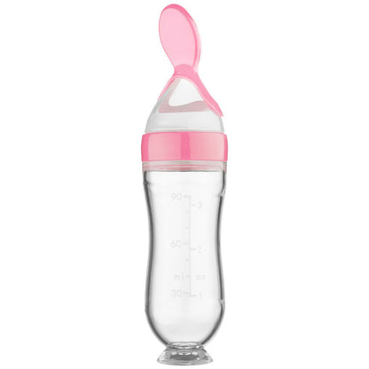 Food Spoon Supplement Feeder Squeezing Feeding Bottle Silicone Safe Useful Tableware For Newborn Ki 5