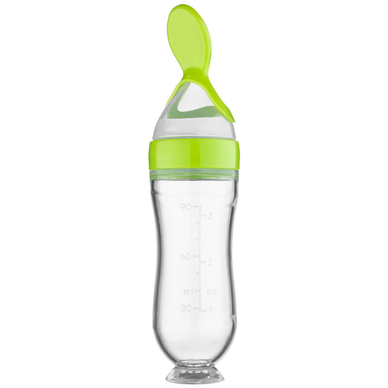 Food Spoon Supplement Feeder Squeezing Feeding Bottle Silicone Safe Useful Tableware For Newborn Ki 9