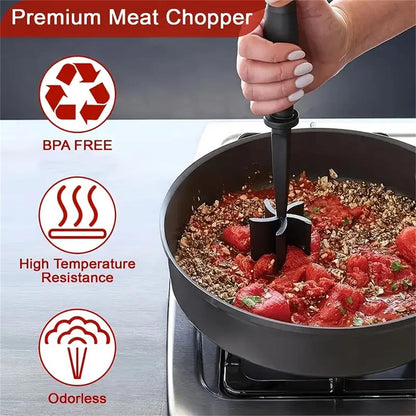 Heat Resistant Meat Chopper Meat Shredder Ground Beef Hamburger Smasher 3