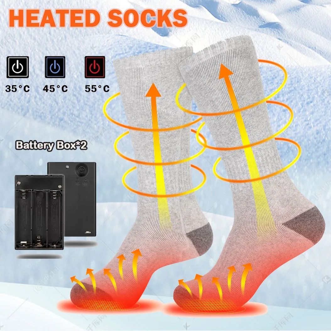 Rechargeable Heated Winter Socks for Outdoor Warmth