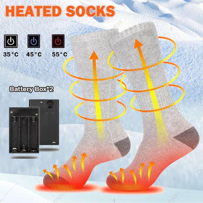 Rechargeable Heated Winter Socks for Outdoor Warmth