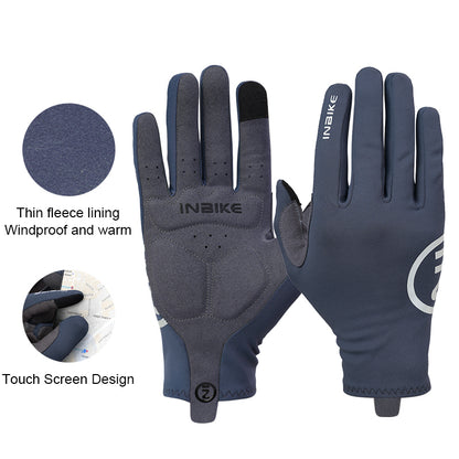 Touch Screen Men Women MTB Road BikeGloves, Autumn Winter Thermal Bicycle Gloves, Sports Fitness Outdoor Cycling