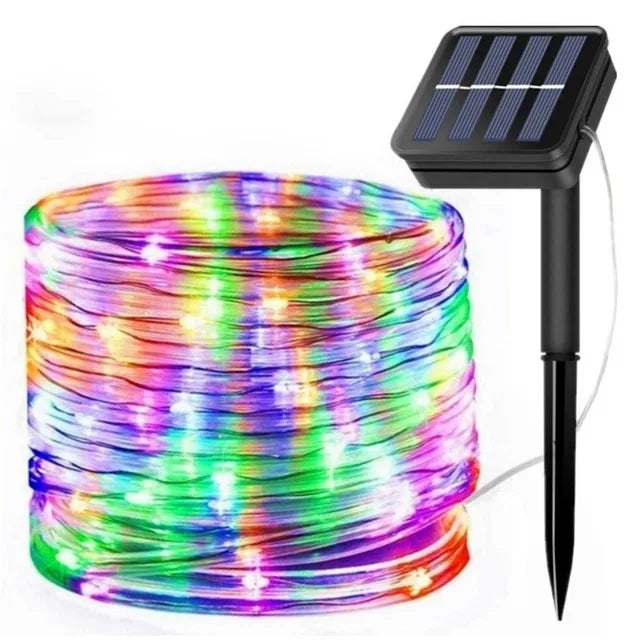 LED Waterproof Solar Rope Light Outdoor Fairy String Lights For Garden Lawn Yard Fence 5