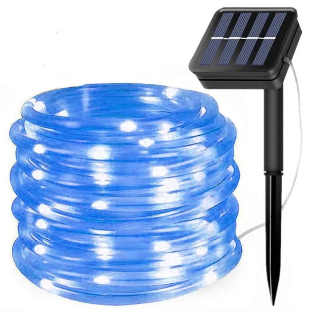 LED Waterproof Solar Rope Light Outdoor Fairy String Lights For Garden Lawn Yard Fence 6