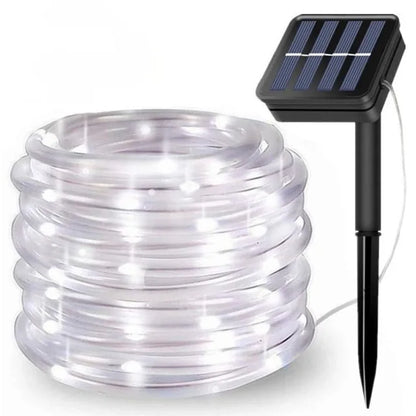 LED Waterproof Solar Rope Light Outdoor Fairy String Lights For Garden Lawn Yard Fence 7