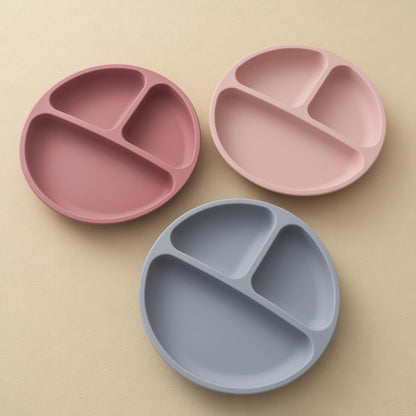 Baby Sucker Silicone Dining Plate BPA Free Children Dishes Suction Toddler Training Tableware Kids  1
