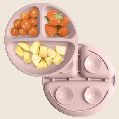 Baby Sucker Silicone Dining Plate BPA Free Children Dishes Suction Toddler Training Tableware Kids  5