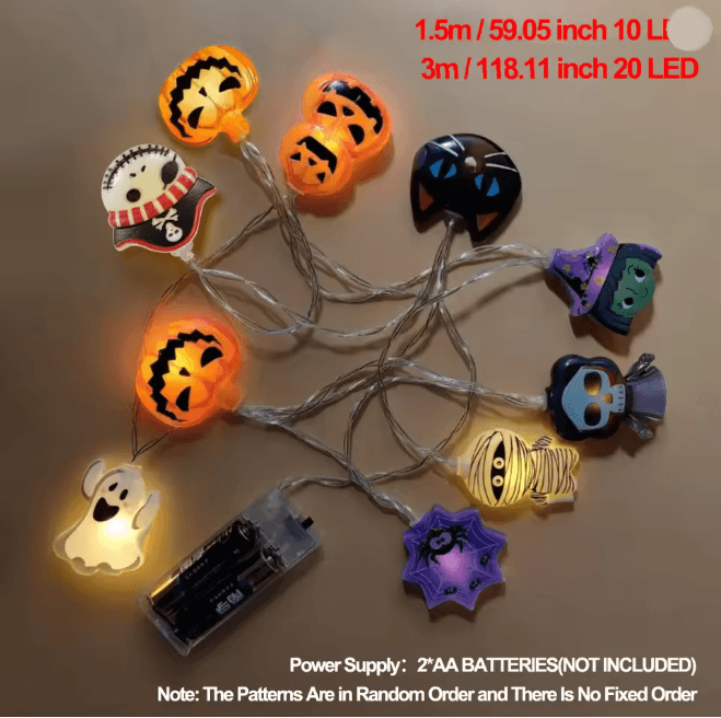 Halloween LED String Lights Spooky Decor Set 2