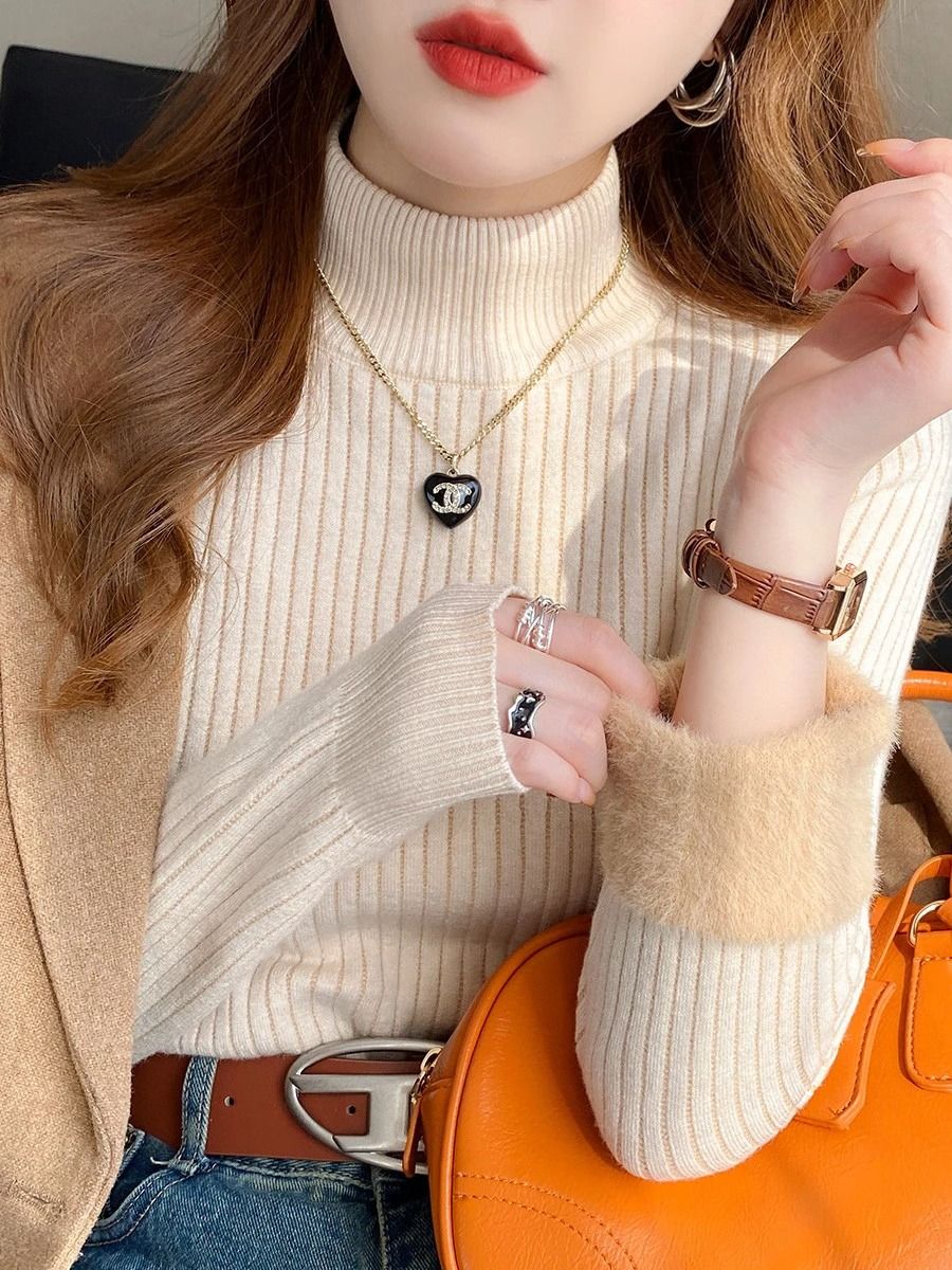 Women Thermal Turtleneck Sweater With Velvet Lining 6