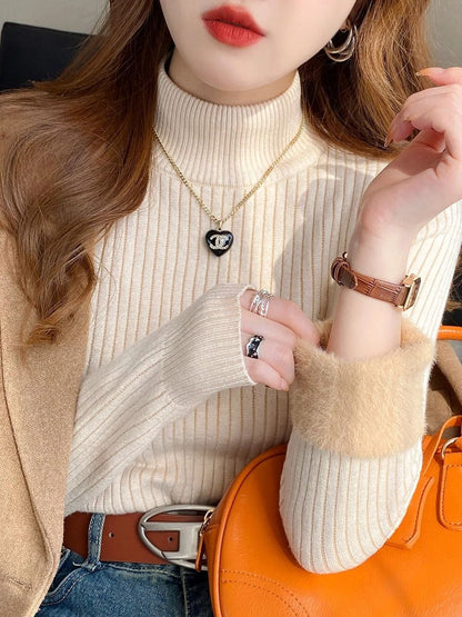 Women Thermal Turtleneck Sweater With Velvet Lining 6