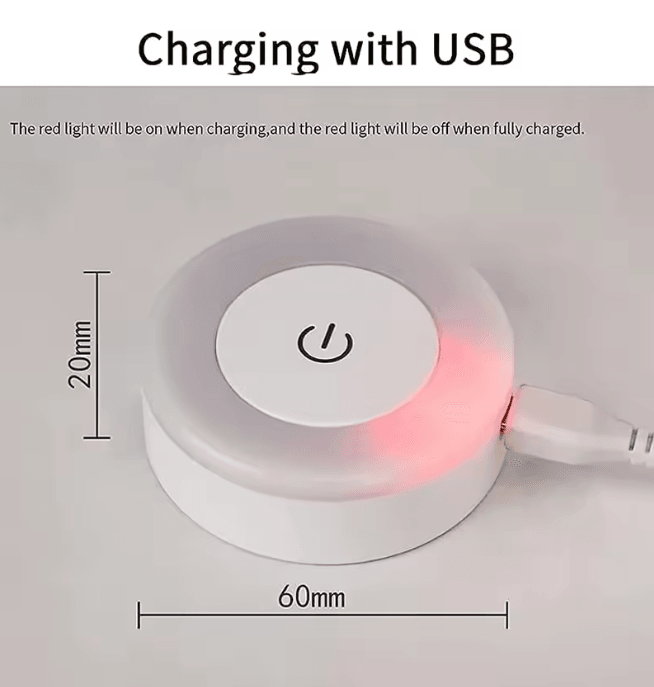 GlowEase Portable Rechargeable Night Light 1