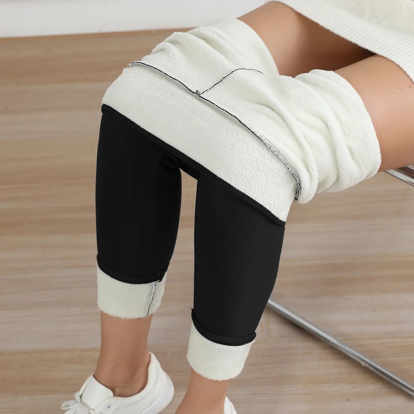 Women High Waist Fleece Lined Winter Leggings 9