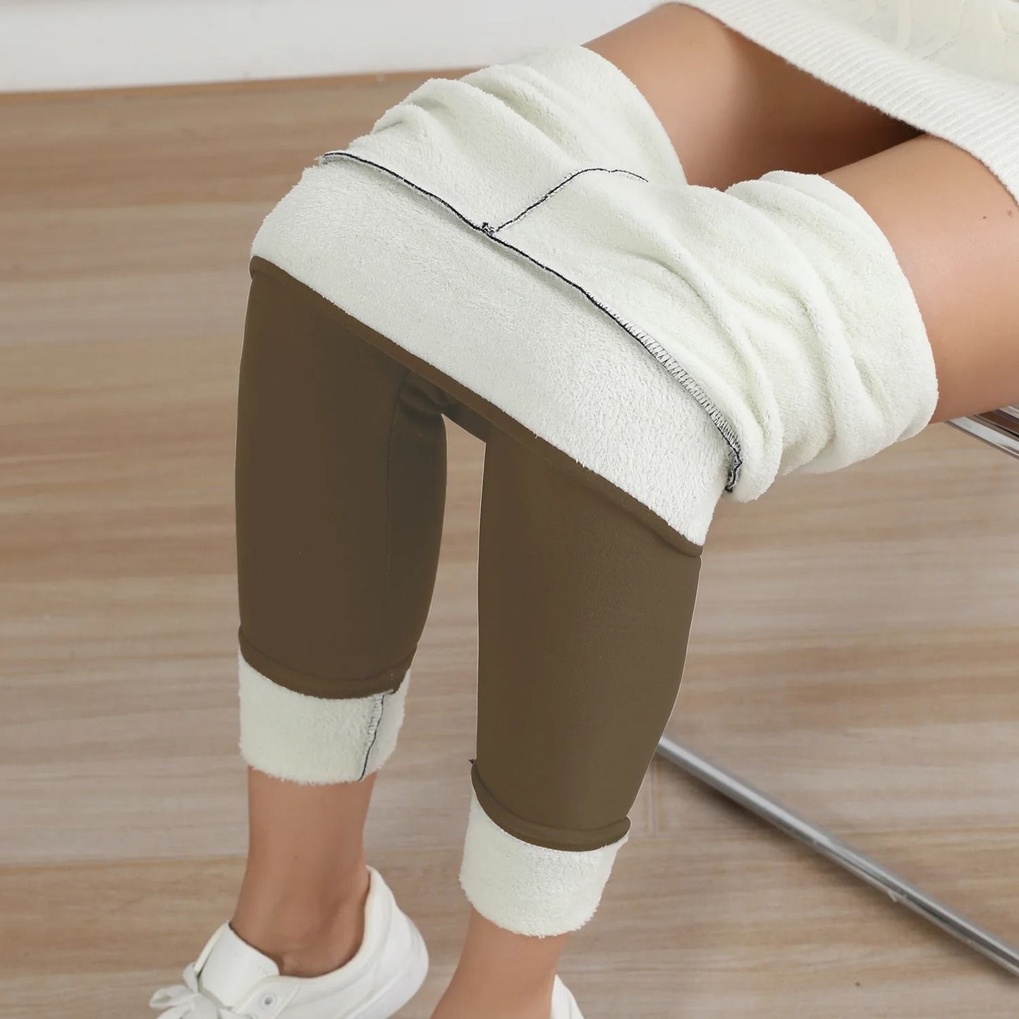 Women High Waist Fleece Lined Winter Leggings 12