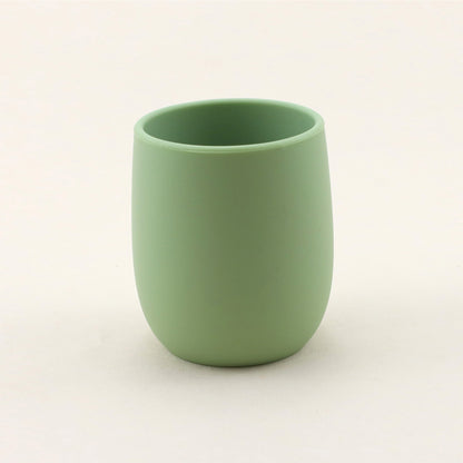 Mini baby silicone water cup, easy-to-grip training cup, safe soft silicone, BPA-free, toddler open sip design.