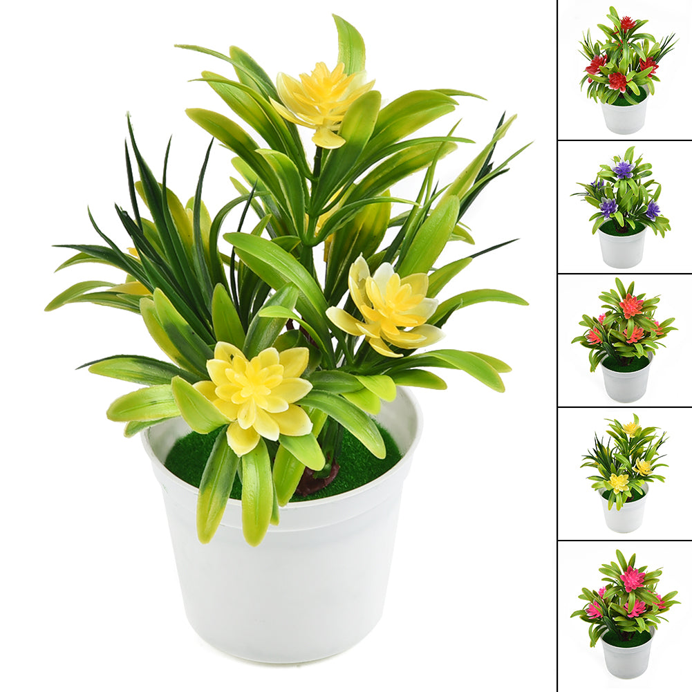 Artificial Flowers, Fake Plastic Plant, Home Office Decor, Desktop Bonsai, Wedding, Balcony Ornaments, Gift