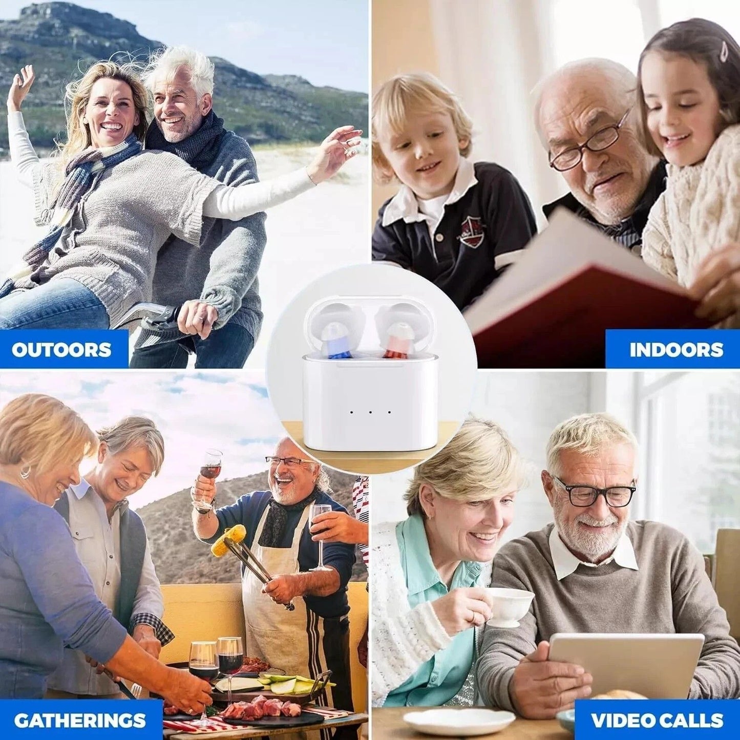Rechargeable Mini Wireless Hearing Aid  Invisible Earphone  Elderly Hearing Enhancement Bluetooth S 11