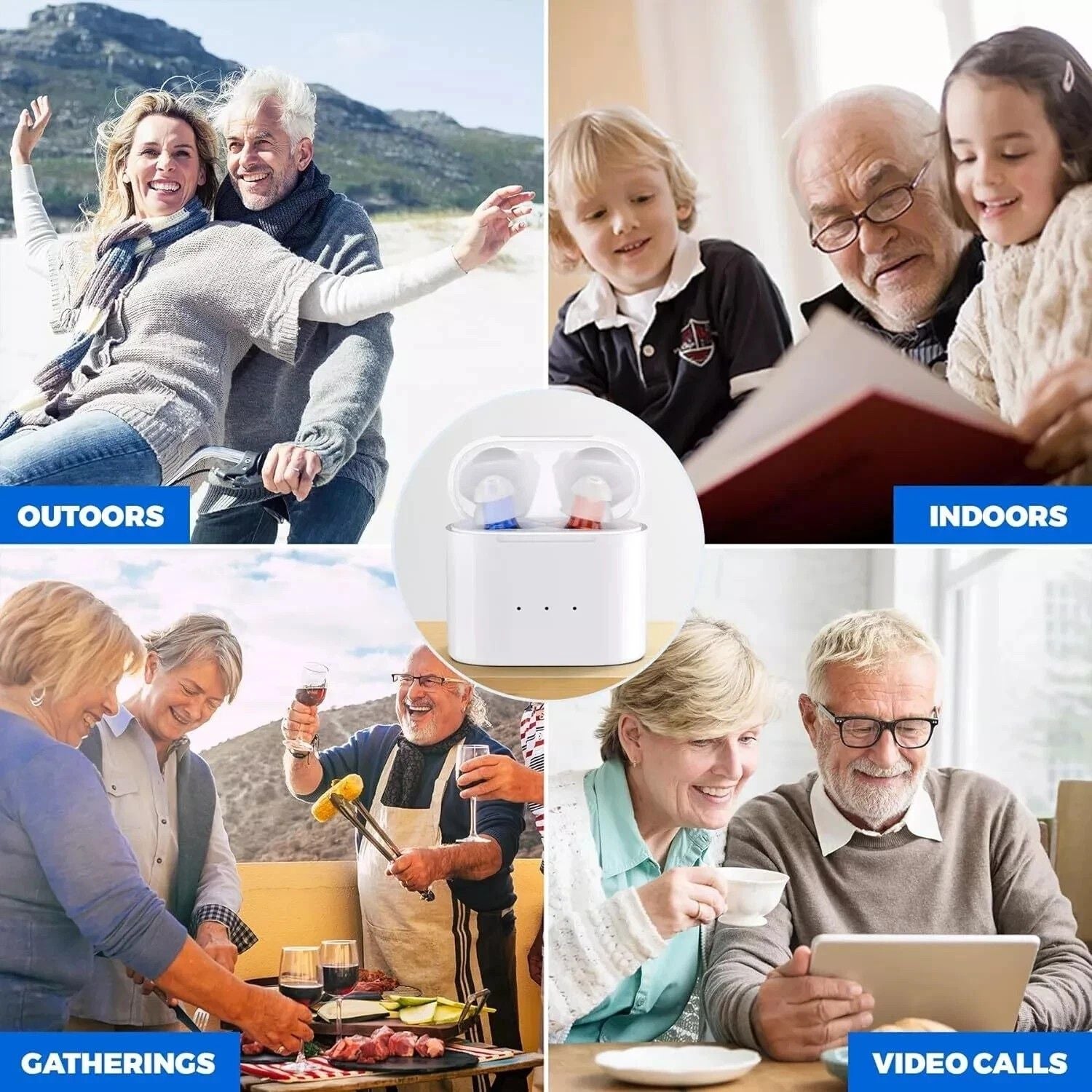 Rechargeable Mini Wireless Hearing Aid  Invisible Earphone  Elderly Hearing Enhancement Bluetooth S 11
