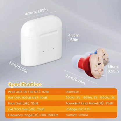 Rechargeable Mini Wireless Hearing Aid  Invisible Earphone  Elderly Hearing Enhancement Bluetooth S 8