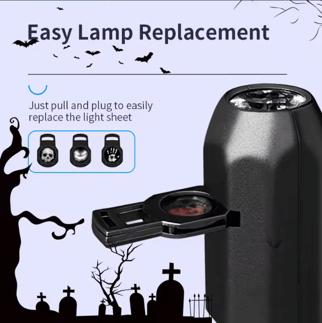 Halloween Skull Projection Night Light 1