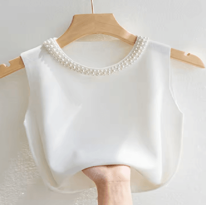 KnitEase Sleeveless Beaded Tank Top 1